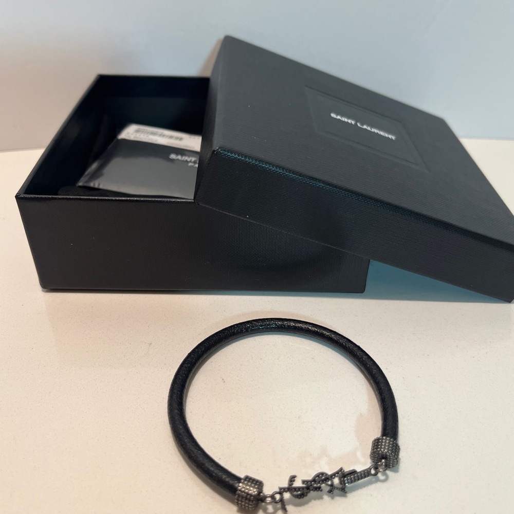 *SOLD* YSL SAINT LAURENT BLACK BRACELET